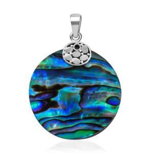Abalone Shell Pendant in Sterling Silver